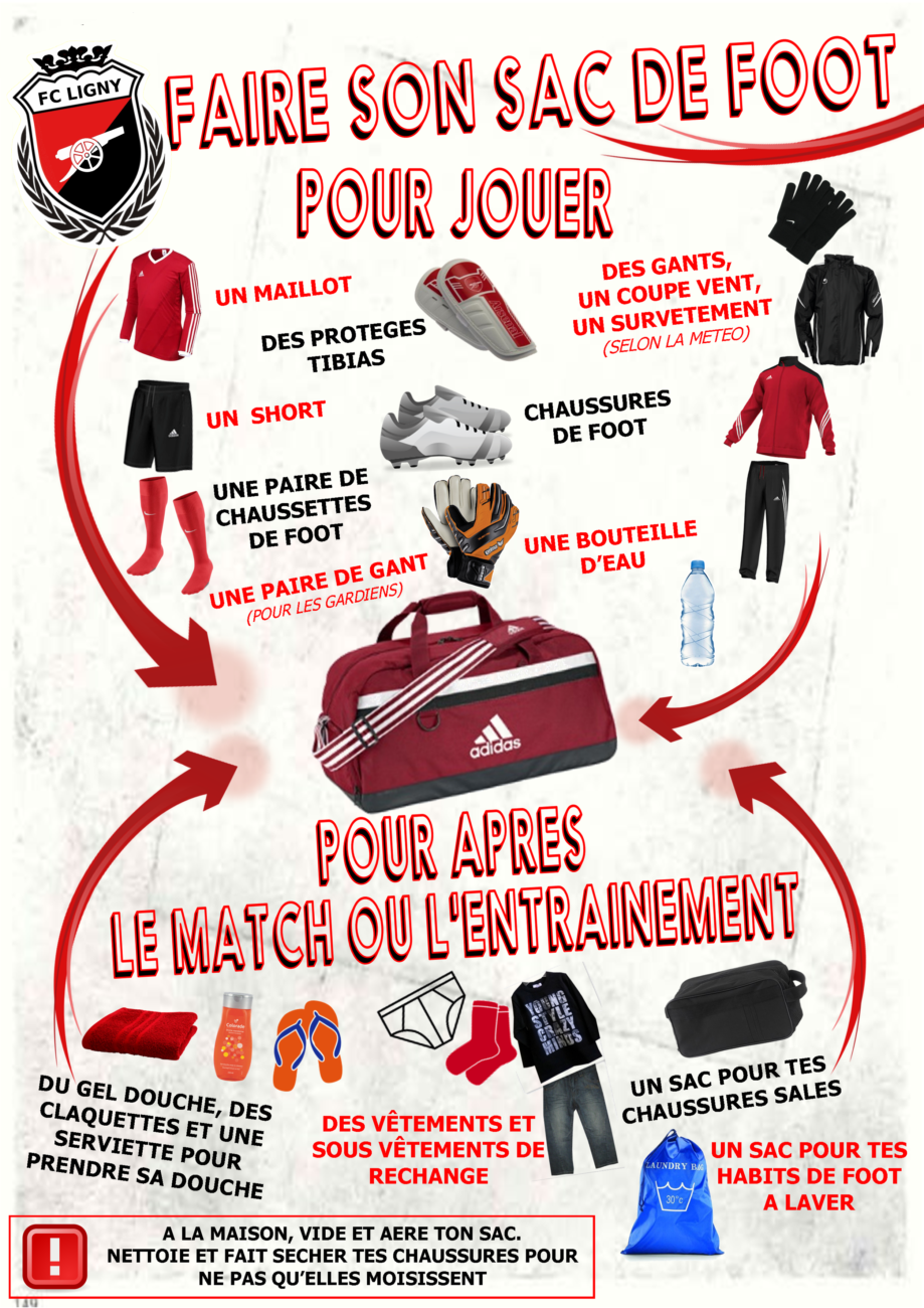 COMMENT BIEN PRÉPARER SON SAC DE FOOT POUR L'ENTRAINEMENT